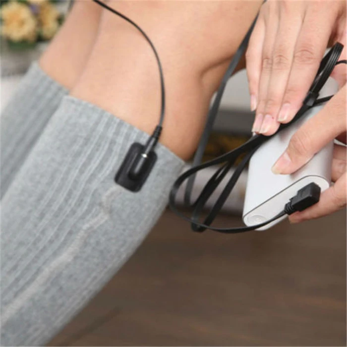 5 В USB, носки с электрическим подогревом, сохраняющие тепло, хлопковые носки для зимы, чулочно-носочные изделия, Идеальные подарки для мамы, папы, друзей