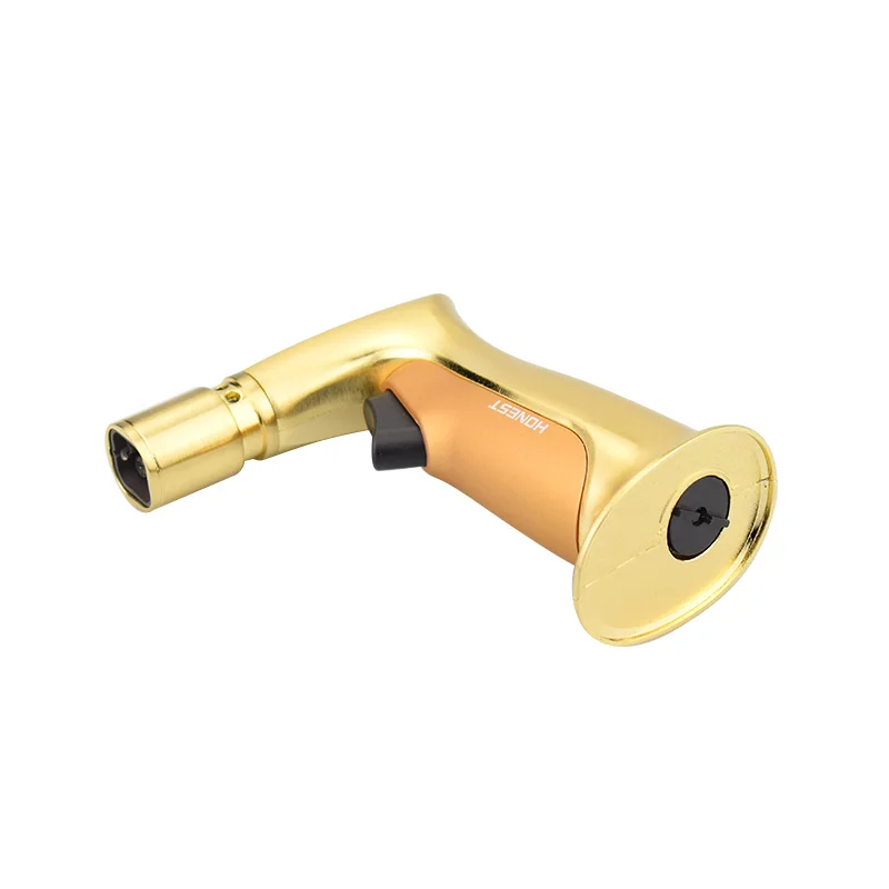 HONEST Зажигалка Пистолет Тип для Сигар 4 факел Jet пламя газовая зажигалка без