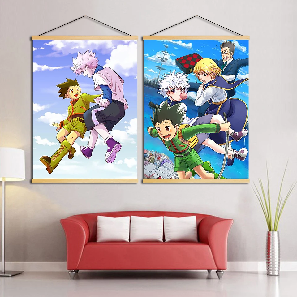 Украшение для дома настенное искусство аниме Hunter X живопись с изображением
