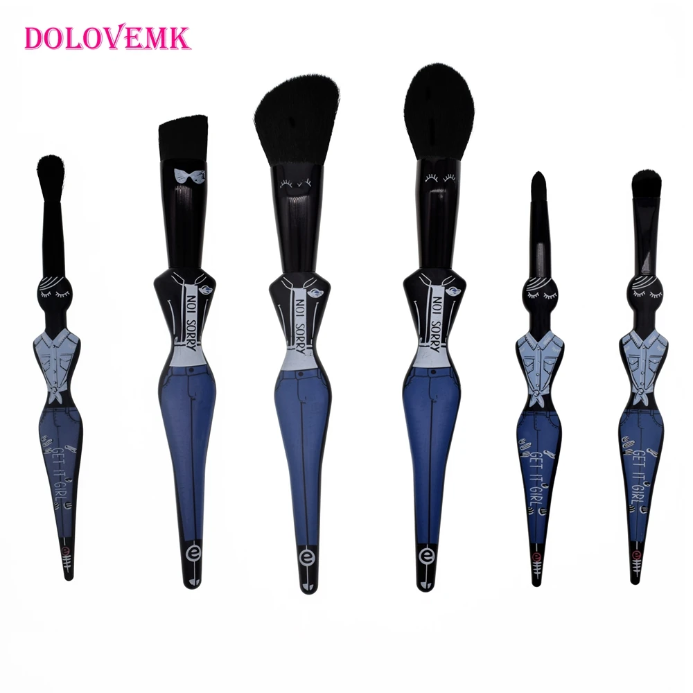 кисти для макияжа Dolomemk 6 шт. девочек набор кистей Pincel Maquiagem косметические с
