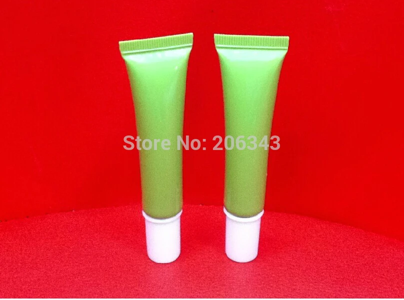15 мл зеленая мягкая трубка с белой крышкой можно использовать для крема глаз рук