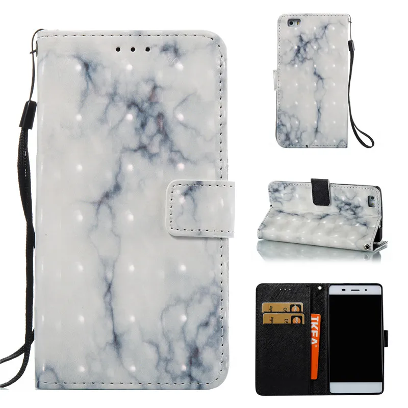 3D мраморный камень изображение Флип Бумажник Кожа с держателем карты Оболочка
