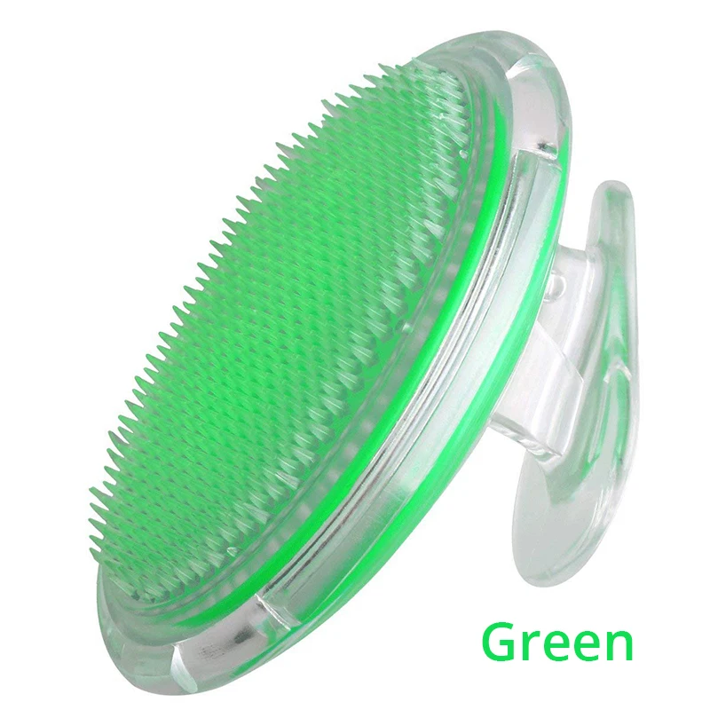 Green Отшелушивающий душ щетка для волос гребень массажа головы массажер вросших волос и бритвы Bump лечения скраб для тела инструмент для мужчина и женщина - Цвет: Green
