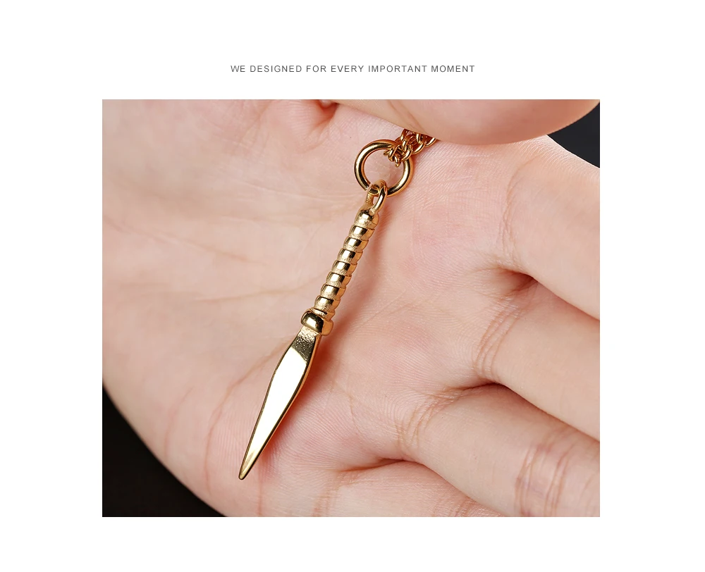 Bela Personalized Men's 48mm Spearhead Necklace in Stainless Steel | Украшения и аксессуары