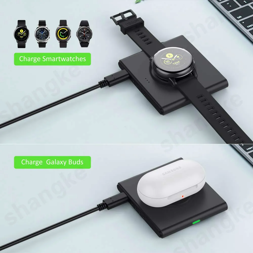 Беспроводное зарядное устройство подставка для samsung Galaxy Watch S2 S3 S4 iPhone 8 X XS XR S10 S9 S8