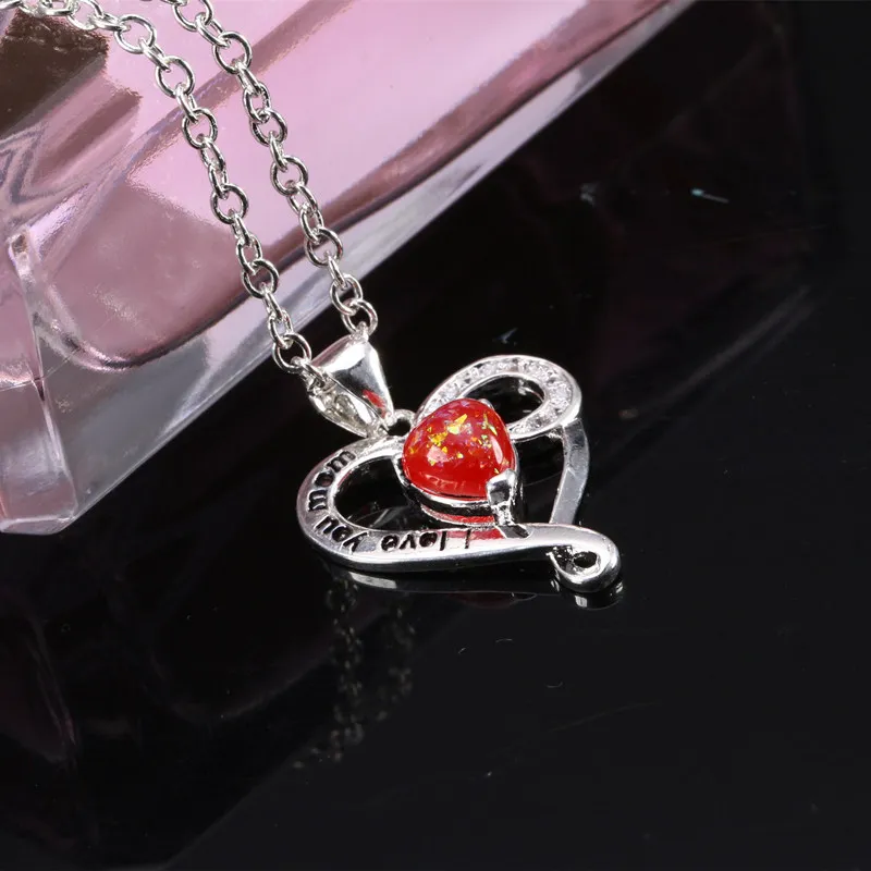 Женский кулон WalerV цветной ожерелье набор Резные буквы/I LOVE YOU MOM очаровательный