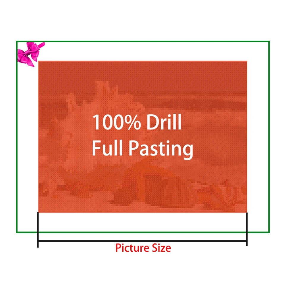 Картина Алмазная мозаика живопись пейзаж Вышивка крестиком Кристалл площади