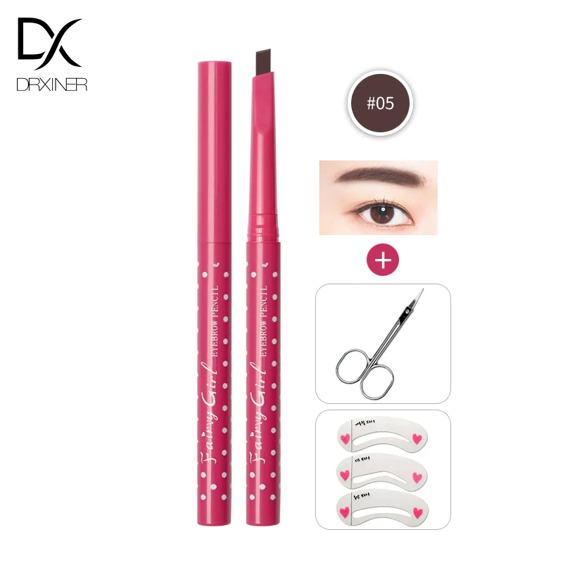 color 5 set Тени для бровей, косметика, натуральная, стойкая краска, тату, брови, водостойкая, черный, коричневый, карандаш для бровей, макияж, набор - Цвет: color 5 set