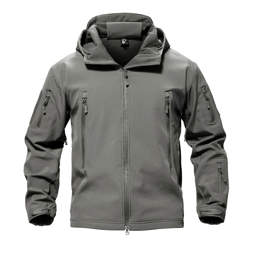 Kuezle Акула кожи Военная Униформа куртка Для мужчин Softshell Waterpoof камуфляж одежда