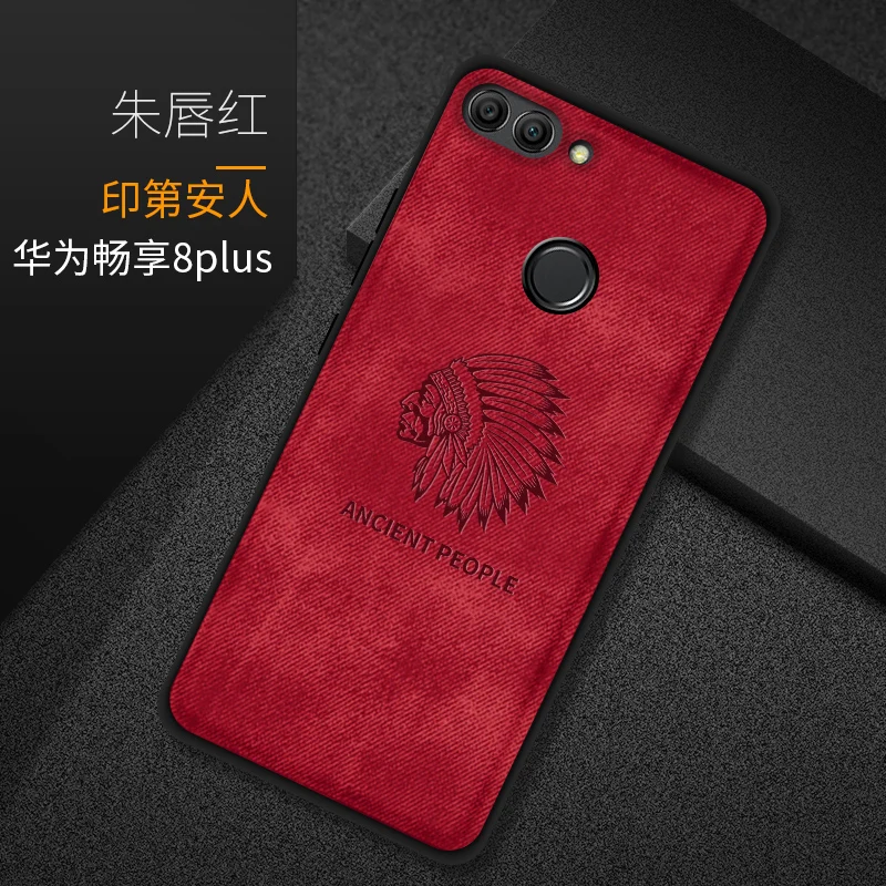 Чехол для huawei Y9 /Enjoy 8 Plus чехол 5,93 дюймов Ткань Мягкая силиконовая задняя крышка для huawei Honor 7C наслаждаться 8 чехол 5,7"