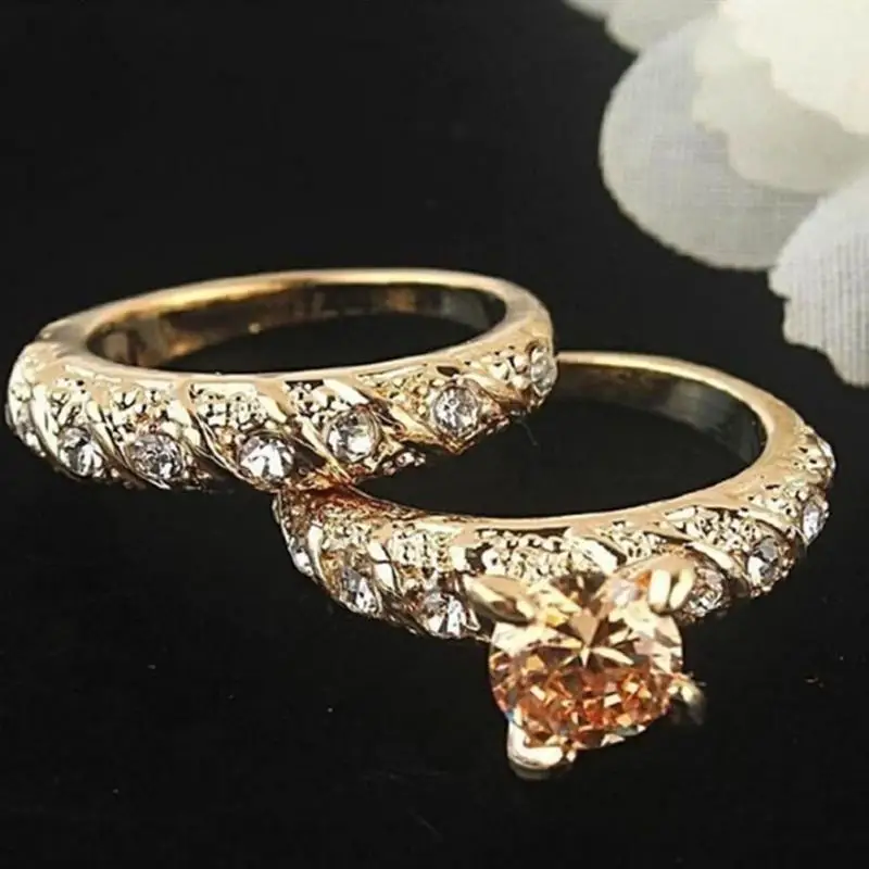 2 шт женское мужское кольцо Модные парные влюбленные круглые кольца подарок