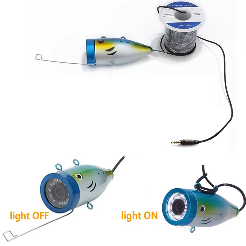 Дешево PDDHKK 4,3 дюймовый TFT цветной монитор, подводная рыболовная видеокамера, 12 шт. светодиодных белых огней, рыбопоисковая камера для озера, водонеп...