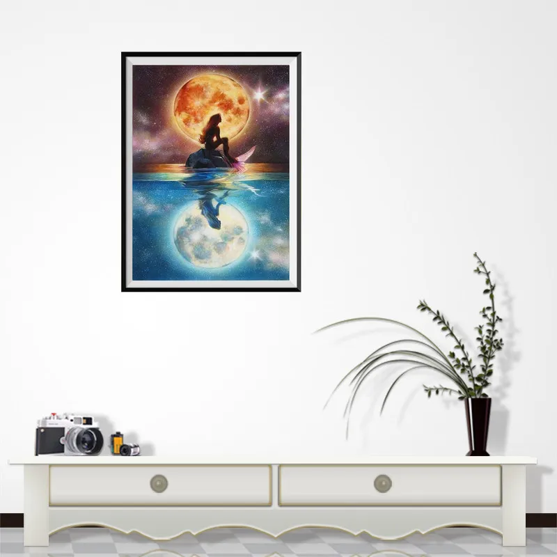 Новый 5D картинки для Room DIY Алмаз вышивка парусный спорт Русалка алмазная живопись