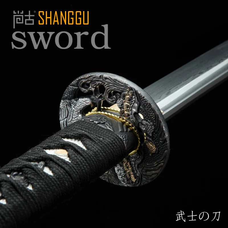 Full Handmade Black Japanese Samurai Sword Katana Damascus Folded Steel Blade Practical Sharp Gift Chinese Kung Fu Ninja | Дом и сад