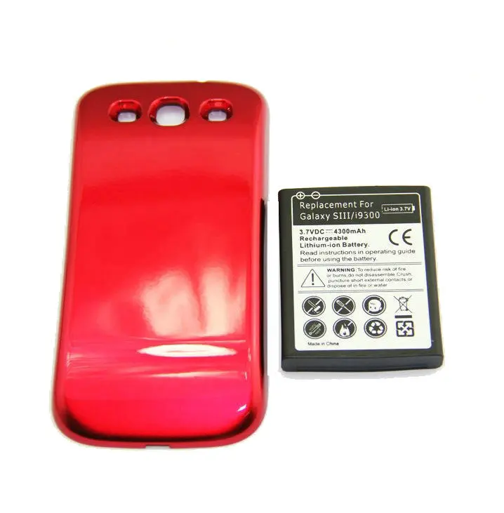 Аккумулятор на 4300 мА · ч + задняя крышка для аккумуляторов Samsung Galaxy S3 III S 3 i9300 I9308 I9305