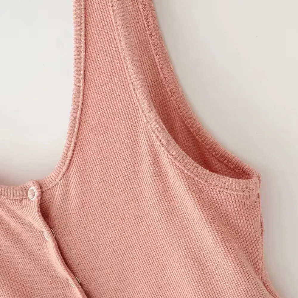 Sexy Women Long Strap Button Vest Crop Tops Tank T-Shirt cropped feminino Summer | Женская одежда