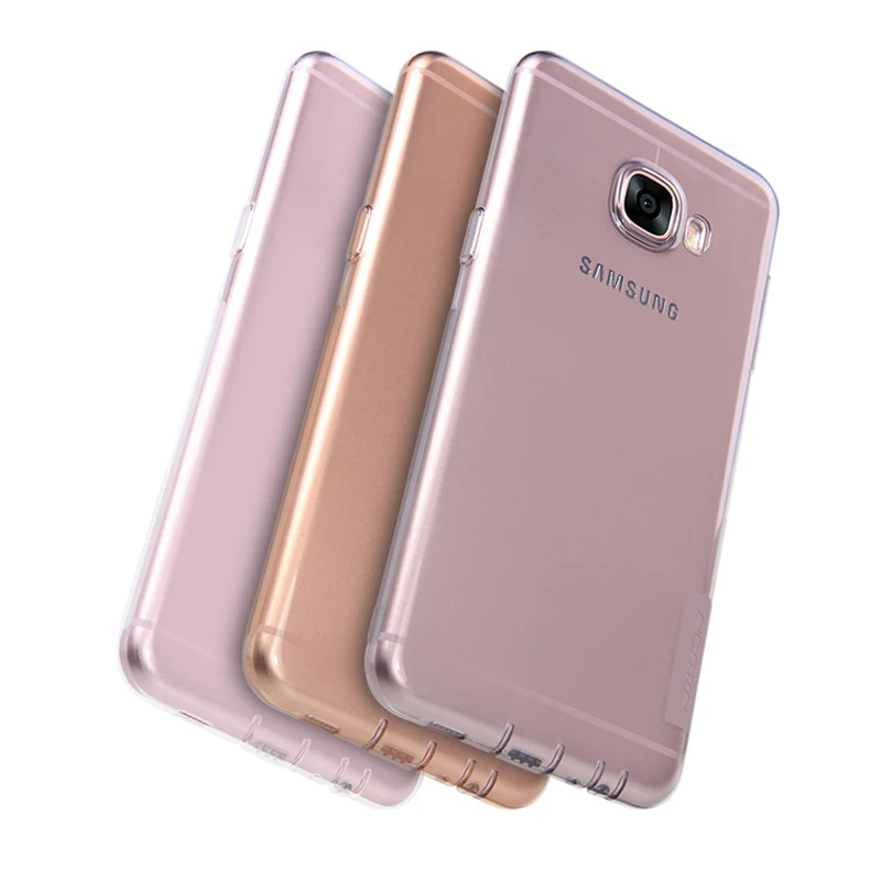 Nillkin Nature прозрачный Мягкие силиконовые ТПУ для Samsung назад Smart Cover C5 телефон