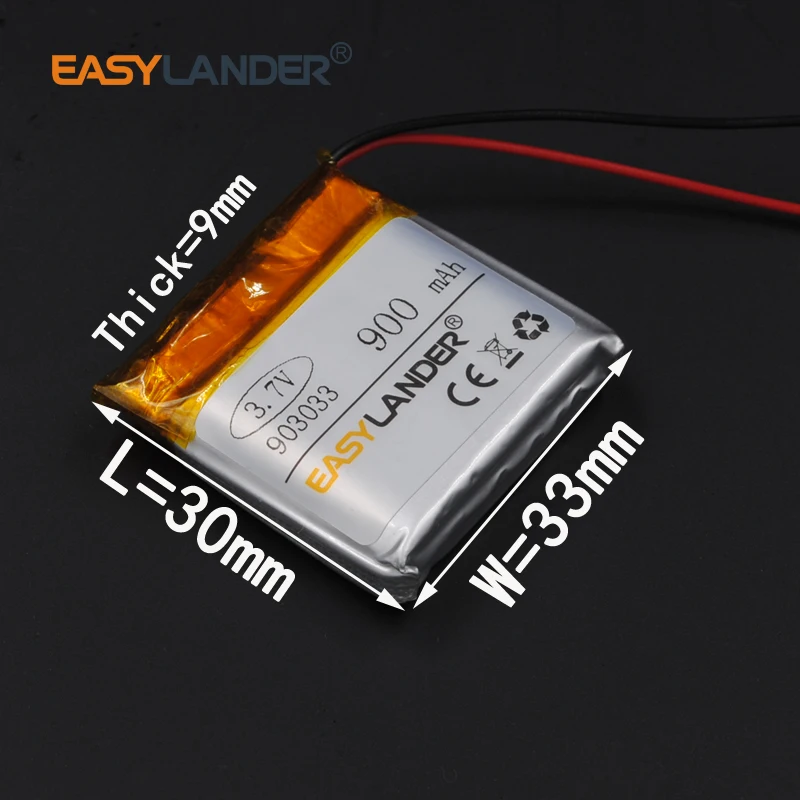 3 7 V 900mAh 903033 литий-полимерный литий-ионный аккумулятор для Mp3 Mp4 PAD DIY электронная