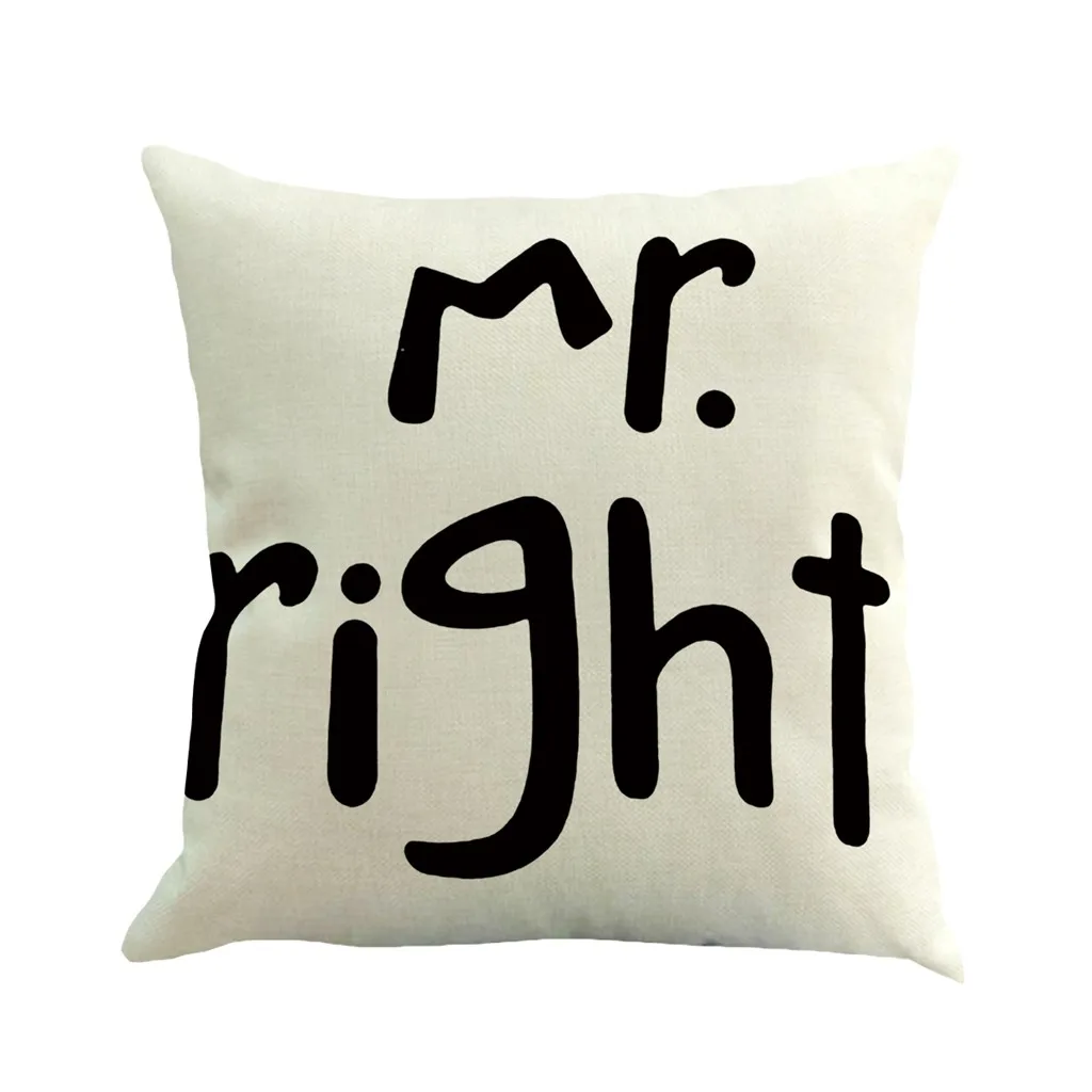 Mr Right наволочки с принтом полиэфирные Чехлы домашние декоративные для спальни 1
