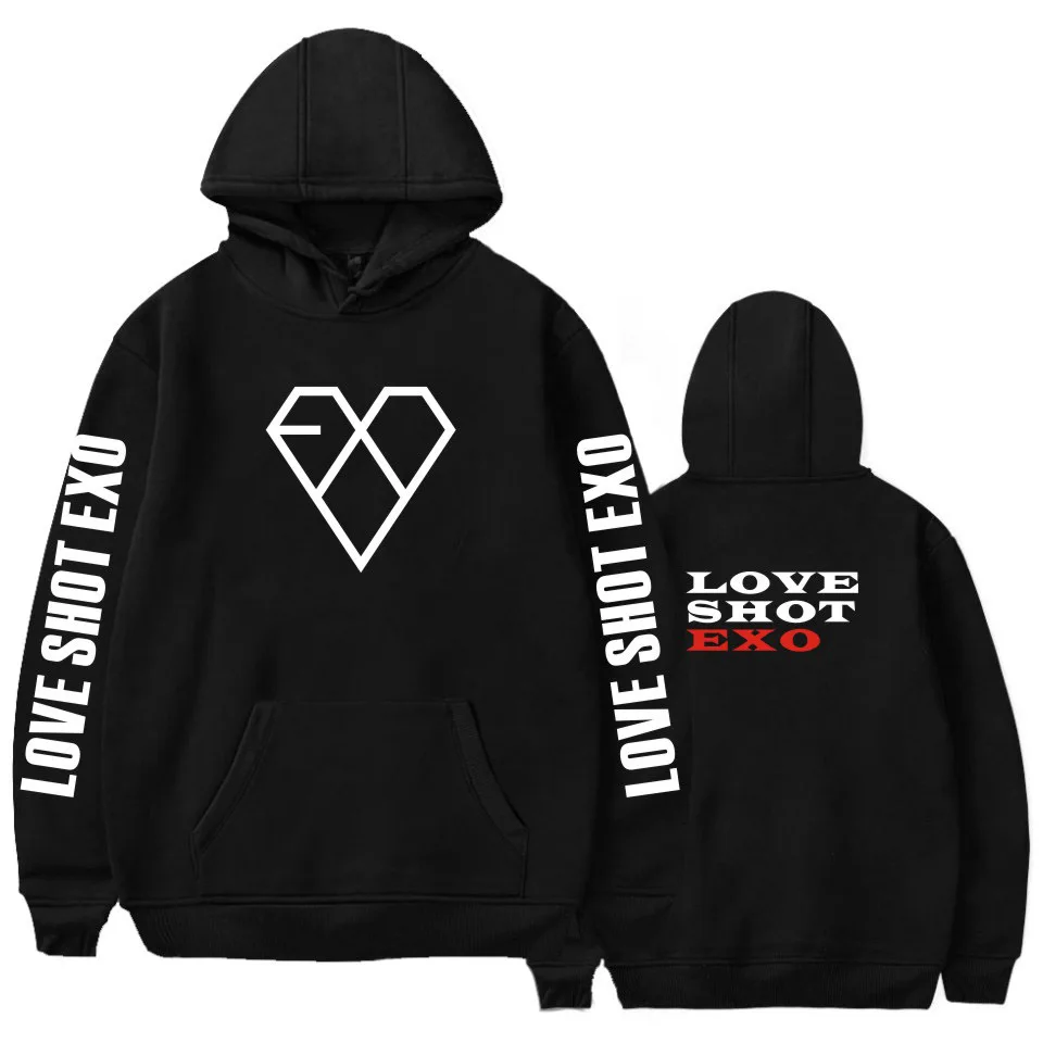 Осенняя модная женская толстовка EXO kpop уличная одежда свободный розовый свитшот