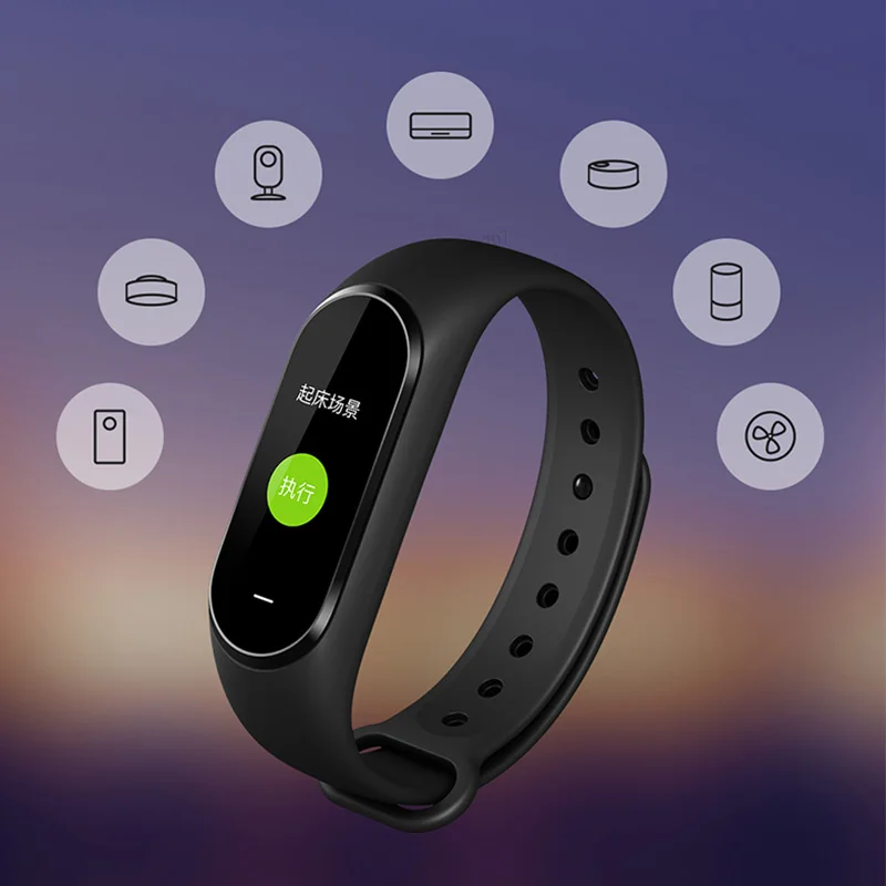 Международный) Xiaomi Hey Plus Smartband 0,95 дюймов AMOLED цветной экран встроенный многофункциональный NFC монитор сердечного ритма Hey+ Band