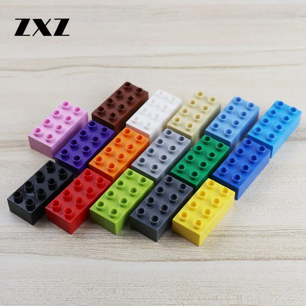 30 шт./лот объемный Duplo Кирпич 2x4 крупные частицы креативный строительный блок DIY строительные игрушки для детей совместимый с лего