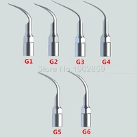 6pcslot ultrasonic dental scaler tips g1 g2 g3 g4 g5 g6 compatible with ems woodpecker teeth whitening dental lab equipment