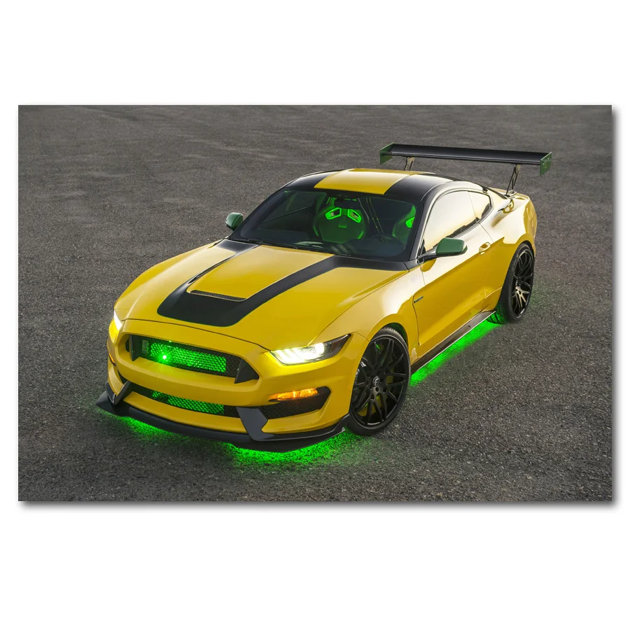 Плакаты и принты Mustang Shelby GT500 Настенная картина с изображением мышечной машины