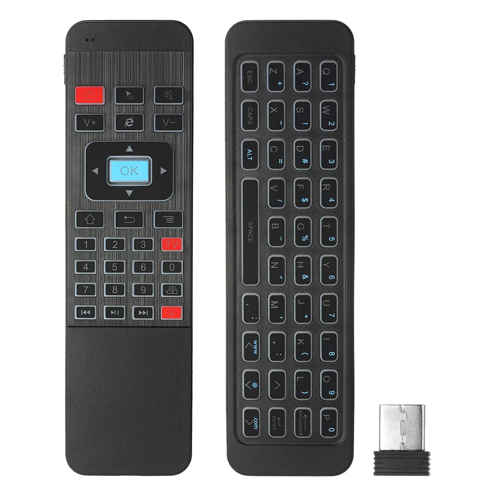 2 4G Беспроводная клавиатура Air Mouse с 6 осевым сенсором и пультом дистанционного