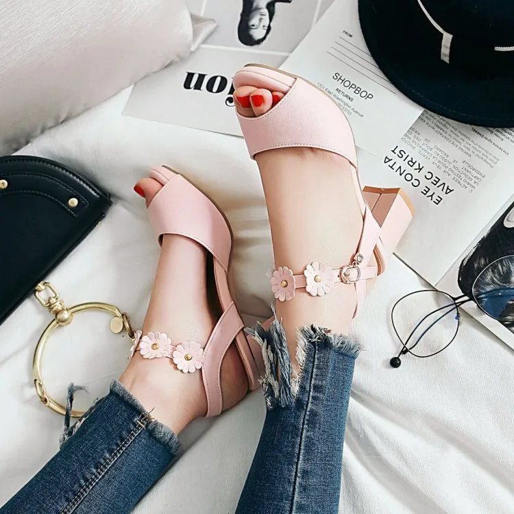 Босоножки на высоком каблуке Женская обувь Женские летние босоножки толстом