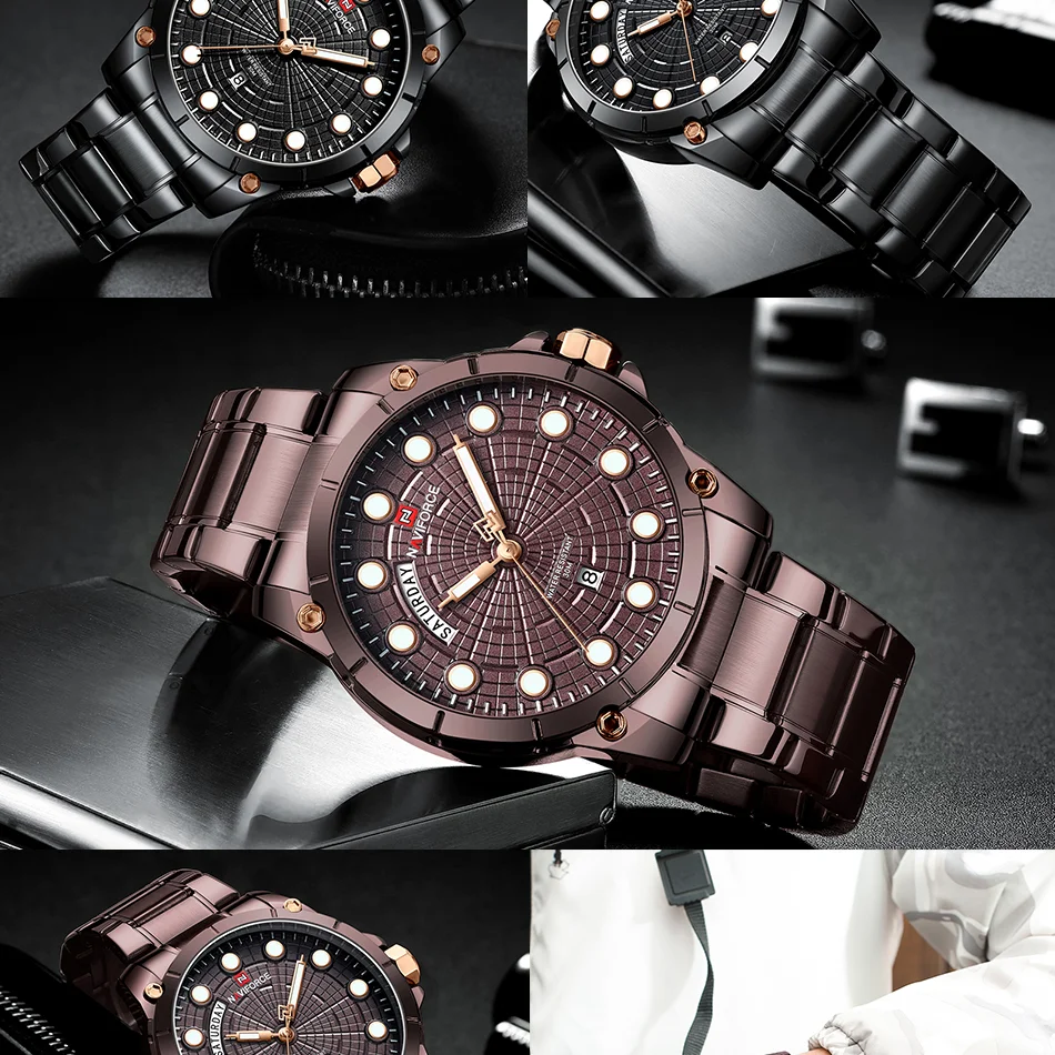 NAVIFORCE Relojes часы для мужчин модные спортивные кварцевые мужские часы, наручные часы лучший бренд класса люкс бизнес водонепроница Relogio Masculino