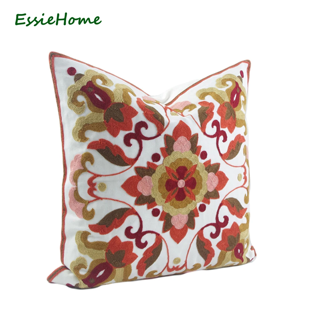Красная подушка ESSIE HOME 18x18 дюймов чехол для подушки наволочка с вязаной вышивкой