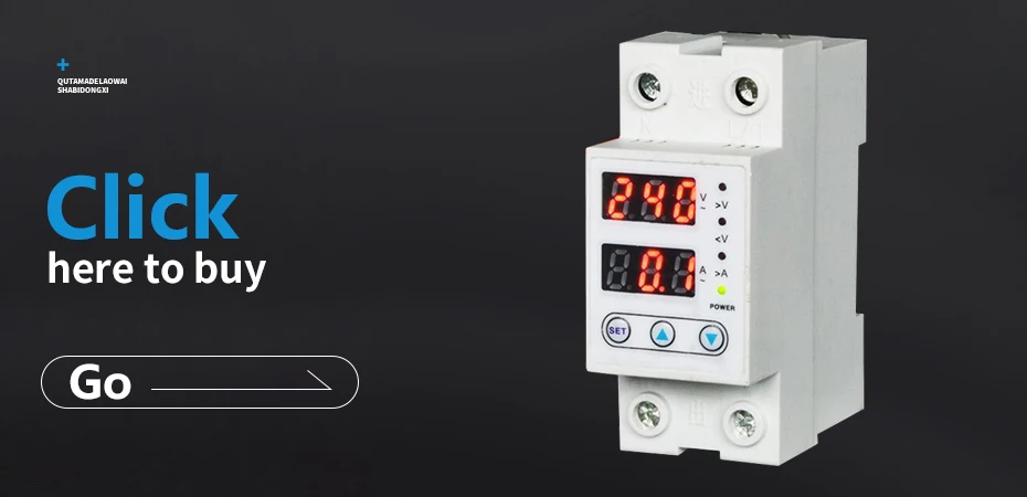 40A 63A 220V автоматическое переподключение от перенапряжения и защиты от перенапряжения защитное устройство реле с Вольтметр монитор напряжения