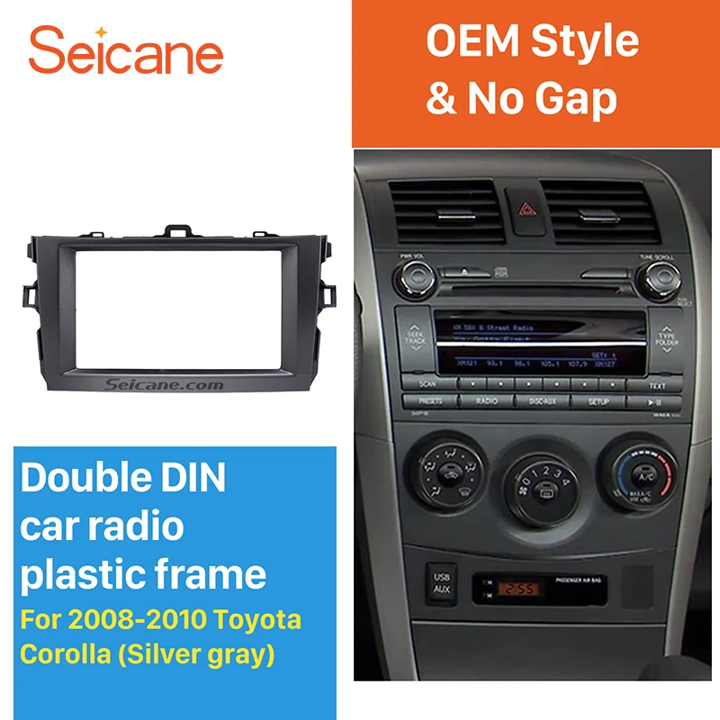 Автомобильная стереопанель Seicane 2 Din для 2008 2010 Toyota Corolla fascia panel radio fasciastereo fascia panels | Панели -32822571863