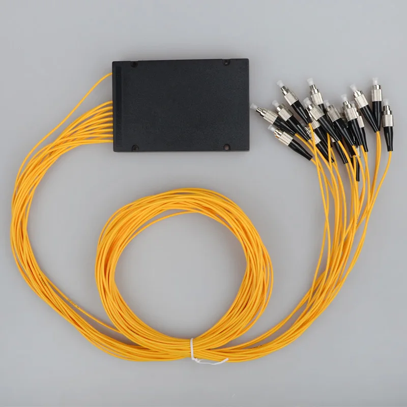 Волоконно-оптический сплиттер 1x16 ABS коробка кассета FC/UPC PLC модуль 1:16 оптический
