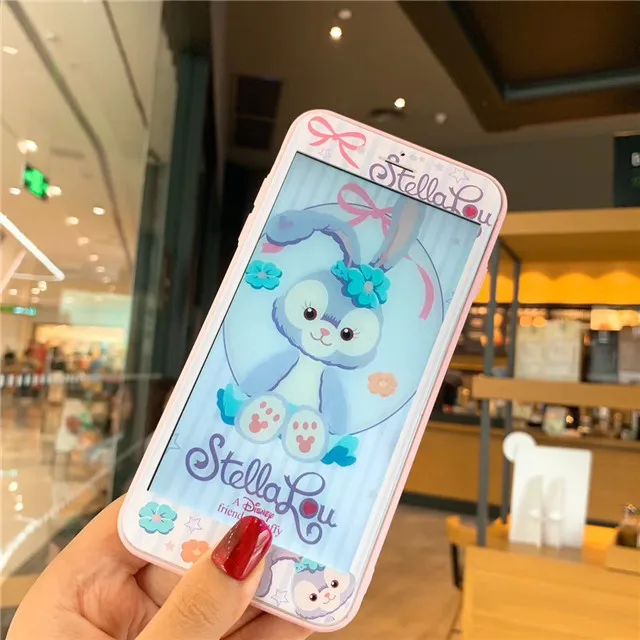 Медведь Даффи Мелодия Две звезды шаблон протектор экрана для iphone 8 Plus 7 6 6S Plus Закаленное стекло пленка - Цвет: 121