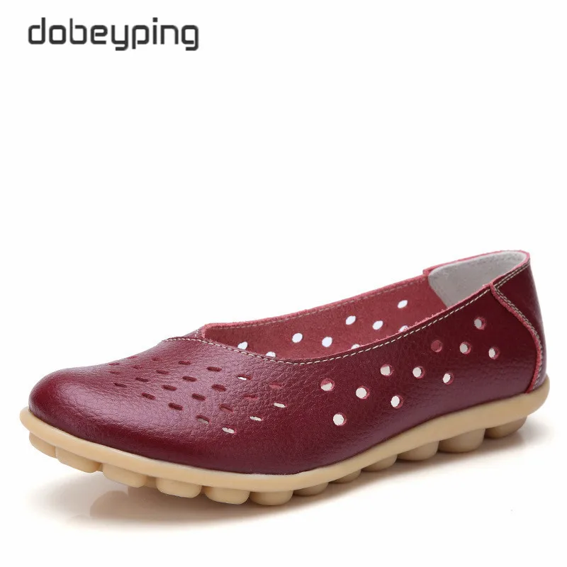 Dobeyping женские лоферы из натуральной кожи на плоской подошве с вырезами