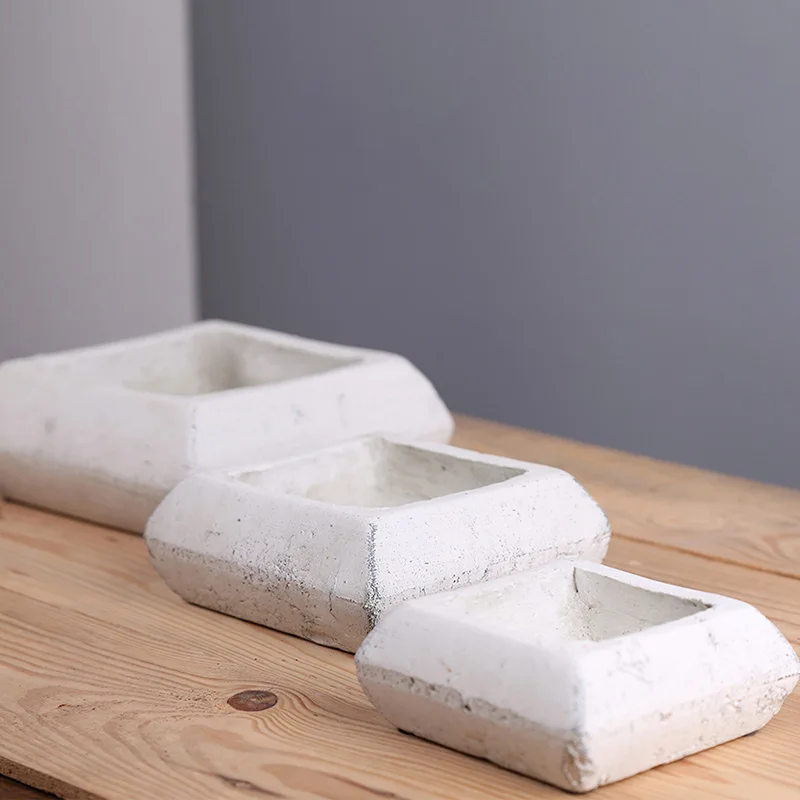 DIY ремесло проницаемость цемента цветочный горшок Силиконовые формы квадратный мясистое растение Сельский цветочный горшок плесень