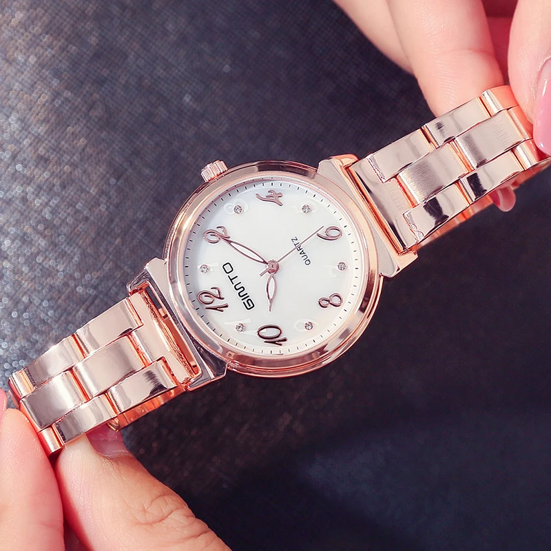 Часы Для женщин золотыми стразами модные наручные Женский Кристалл женская