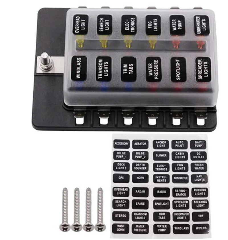 Блок предохранителей WUPP универсальный 1 в 10 32 в|fuse holder box|fuse box holdercar fuse |