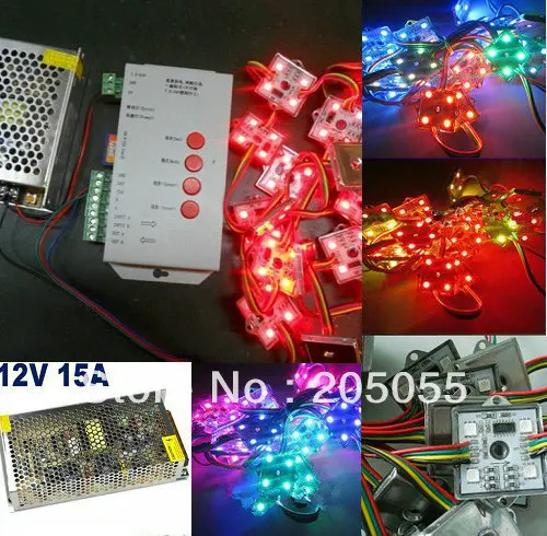 100 шт. SPI программируемый WS2801 4LED пиксельный модульный 5050 RGB SMD Водонепроницаемый 12V