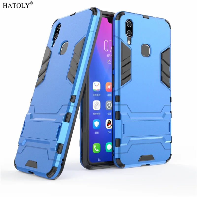 Защитный чехол HATOLY для BBK Vivo X21 ударопрочный VIVO с роботом из силиконовой резины
