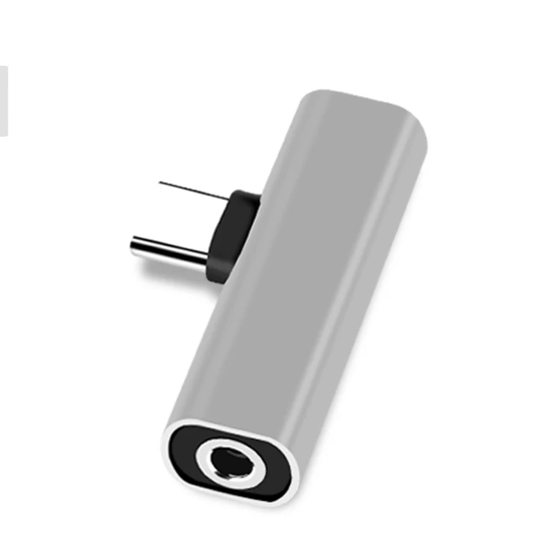 Silver Тип C до 3,5 мм адаптер для мобильного телефона наушники аудио Adpater для Xiaomi для Android USB-C Разветвитель для наушников конвертеры адаптеры - Цвет: Silver