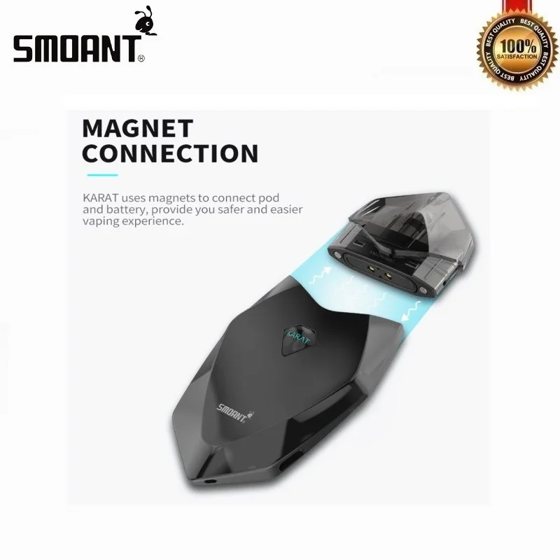 Оригинальный Smoant Karat 370 мАч комплект Pod стартовый набор для вейпинга с 2 мл quartzt