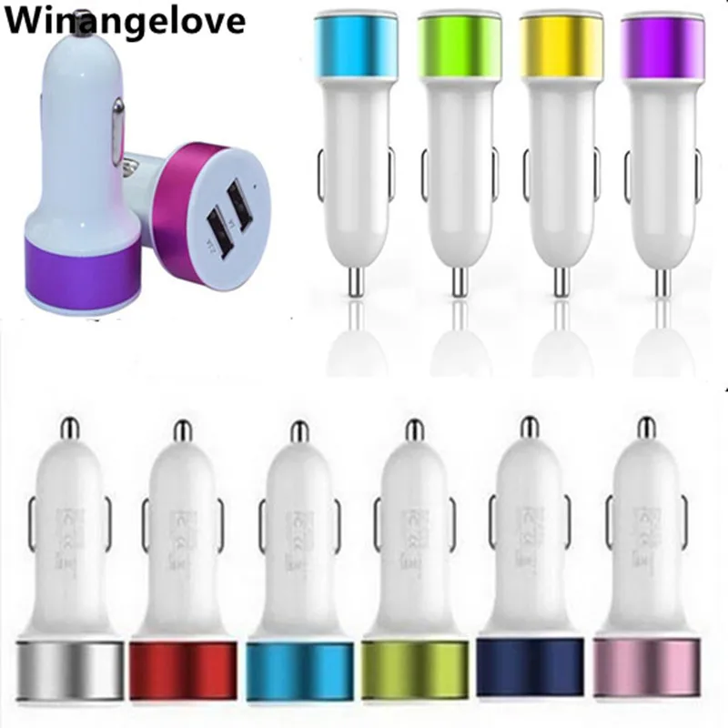 

Winangelove 500pcs/lot Dual usb ports 2.1A+1A 3.1A Car charger power adapter for iphone 4 5 6 for samsung s3 s4 note 2