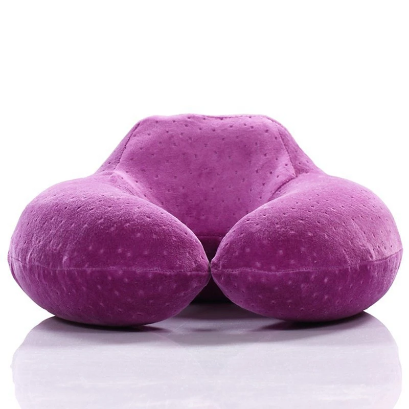 Purple 1 шт. u-образная подушка для шеи с эффектом памяти, автомобильная воздушная подушка для путешествий, домашняя подушка для шеи, Офисная подушка для поддержки головы, Удобная дорожная подушка - Цвет: Purple