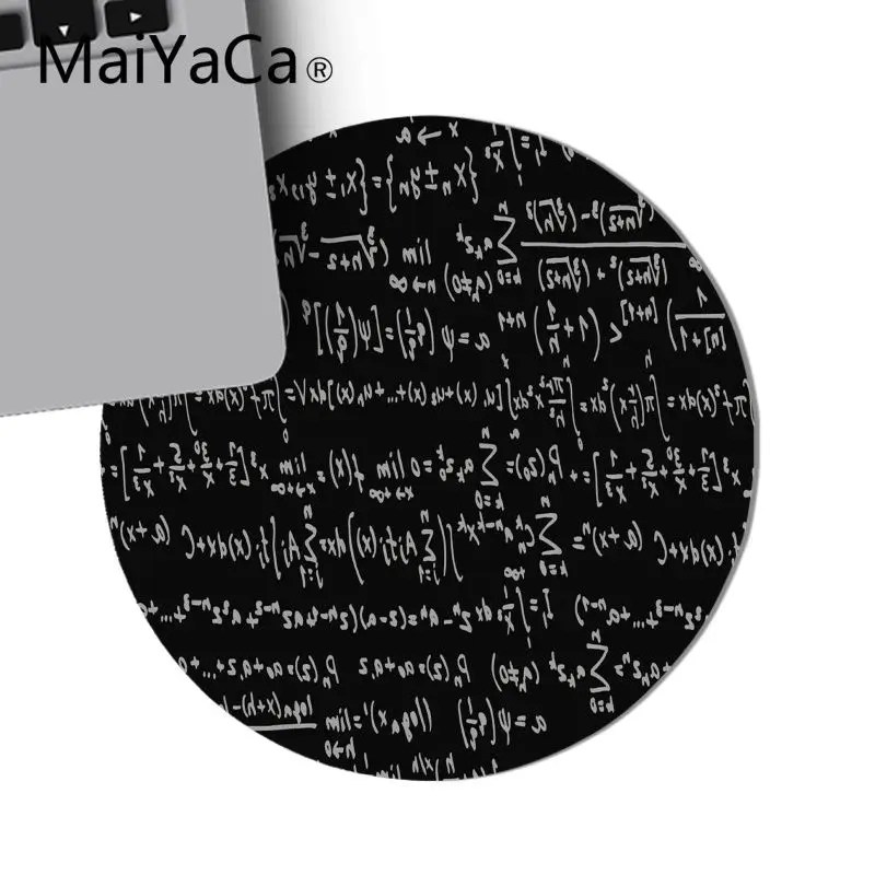 

MaiYaCa New Arrivals Geometric formula Customized laptop Gaming Round mouse pad Gamer Speed Mice Retail Small Rubber Mousepad