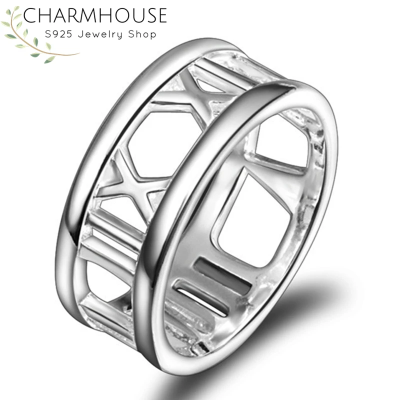 

Wedding Bands 925 Silver Rings For Women Rome Finger Ring Bague Anillos Bridal Jewelry Accessories Party Gift Size 6 7 8 9