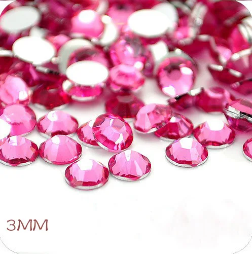 Shallow Fuschia Lucia Crafts 3 мм 2000 шт./пакет 17 Цвета для выбора SS10 FlatBack Стразы для рукоделия камни F0705 - Цвет: Shallow Fuschia