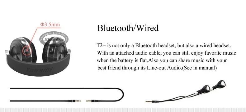 Bluedio T2+ Bluetooth Наушники Накладные наушники беспроводные складные наушники с микрофоном BT 5,0 FM радио SD карта гарнитура